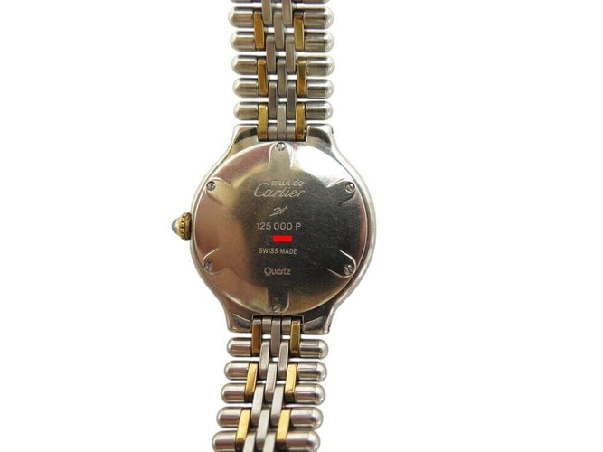 Montre vintage montre must de CARTIER 21 1340 28 mm quartz classique acier 58 Facettes 266762