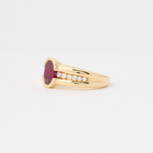 Bague Bague rubis et diamants 58 Facettes