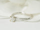 Bague Bague solitaire or blanc diamant 58 Facettes 26142