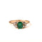 Bague émeraude et diamants en or jaune