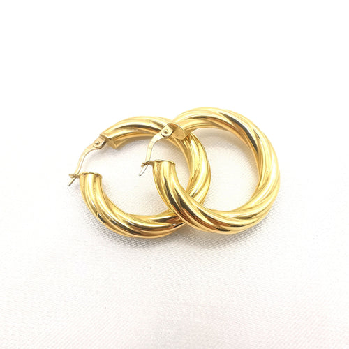 Boucles d'oreilles Boucles d'oreilles créoles or jaune 58 Facettes