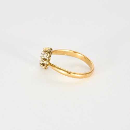 Bague 55 Bague "Vous & Moi" Or Jaune Diamants 58 Facettes