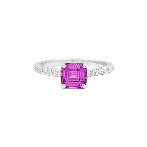 Bague 52 Bague TIFFANY & CO, "Novo" platine, saphir rose et diamants. 58 Facettes 34529
