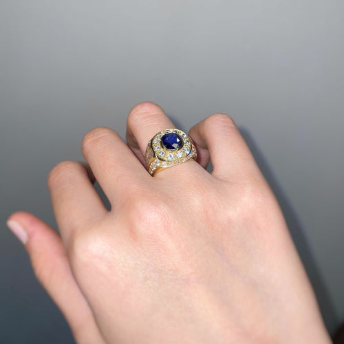 Bague 52 Bague - Saphir & Diamants 58 Facettes 220401R-220391R