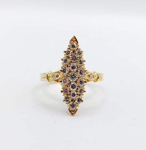 Bague 53.5 Bague marquise or et diamants 58 Facettes A04191