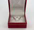 Bague Bague or blanc trilogie diamants certifié GIA 58 Facettes