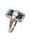 Bague 54 Bague Art-Déco en platine, saphirs calibrés et diamants 58 Facettes