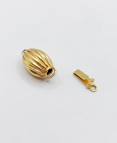 Collier Fermoir de collier antique or jaune en forme d'olive (circa 1920) 58 Facettes A05067