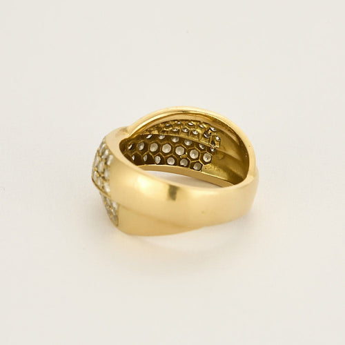 Bague 55 Bague en or jaune et diamants 58 Facettes CRE0100X3