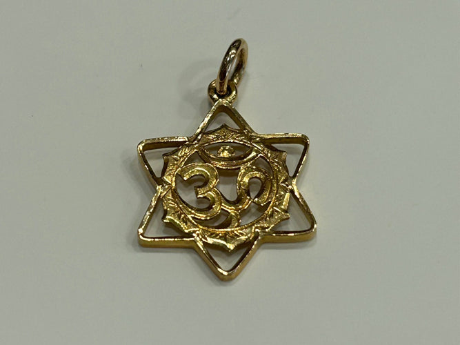 Pendentif Pendentif ohm om mantra yoga étoile de David 58 Facettes LP208/3