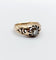 Bague 56.5 Bague jonc bombé antique en or 14k et diamant taille rose 58 Facettes A06623
