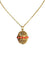 Pendentif Pendentif or jaune pierres imitation corail 58 Facettes