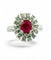 Bague 52 Bague en or blanc diamants et rubis 58 Facettes