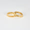 Bague 56 Anneaux ou double bague en or jaune 18K pour encercler une alliance 58 Facettes