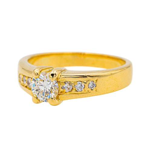Bague 54 Bague Solitaire Or jaune Diamant 58 Facettes 3704300CN