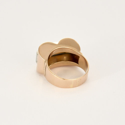 Bague Bague Tank or et diamants 58 Facettes