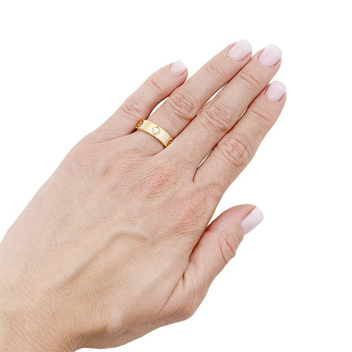Bague 52 Bague Cartier, "Love 3 diamants", or jaune, diamants. 58 Facettes 34301