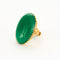 Bague Bague or jaune chrysopase 58 Facettes LP968/14