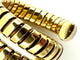 Bague 54 BVLGARI. Collection "Tubogas", bague en or jaune 18K 58 Facettes