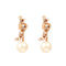 Boucles d'oreilles Boucles d'oreilles or rose diamants perles 58 Facettes LP430