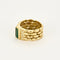 Bague Bague en or jaune, émeraude et diamants 58 Facettes B240805
