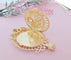 Pendentif Pendentif Paon Pierres de couleur Or Jaune 18 K 58 Facettes AA 1566