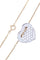 Collier Collier coeur or jaune, or blanc et diamant 58 Facettes 059431