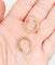 Boucles d'oreilles Créoles style Art Déco or rose finement travaillées (circa 1970) 58 Facettes A06262