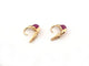 Boucles d'oreilles boucles d'oreilles POMELLATO m'ama non m'ama or rose grenat diamants 58 Facettes 266327