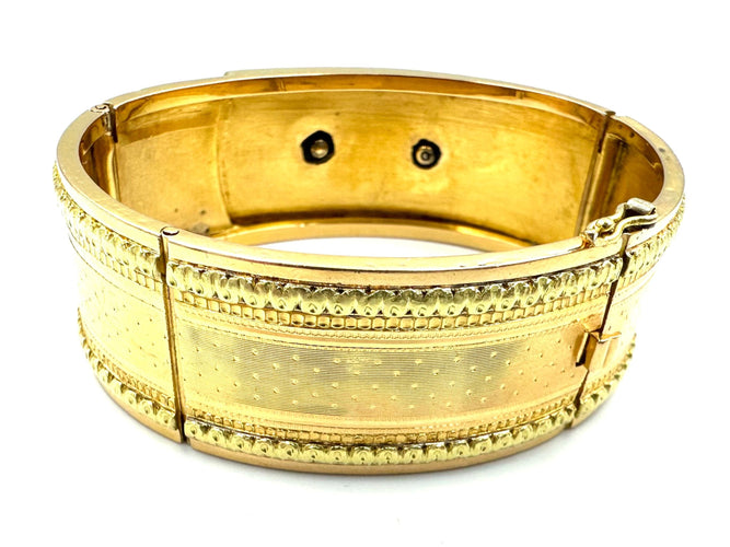 Bracelet Bracelet 19ème, 2 ors 18K et perle 58 Facettes