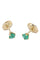 Boucles d'oreilles Puces d'oreilles or jaune et émeraude 58 Facettes 090051