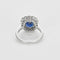 Bague 53 Bague or gris, saphir et diamants 58 Facettes EB1