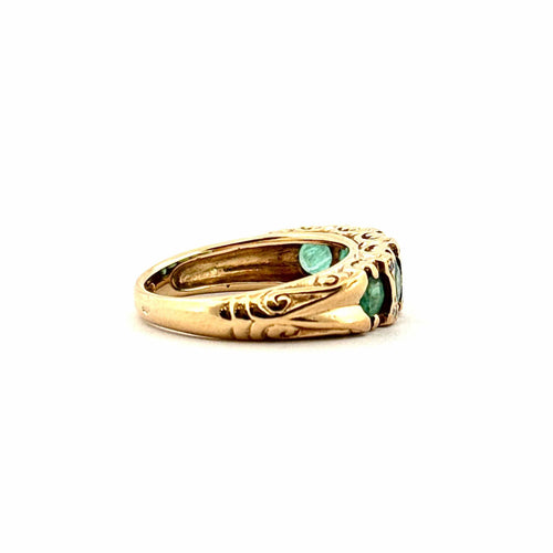 Bague 53 Bague jarretière émeraudes et diamants 58 Facettes
