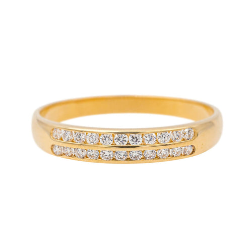 Bague 52 Bague Demi alliance Or jaune Diamant 58 Facettes 4098640RV
