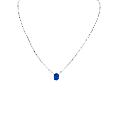 Collier Collier or blanc, saphir. 58 Facettes 34761