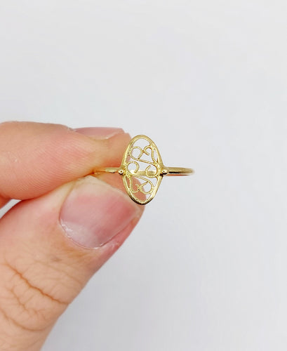 Bague 56 Bague marquise style Art nouveau filigranée vintage en or 18k 58 Facettes A06641