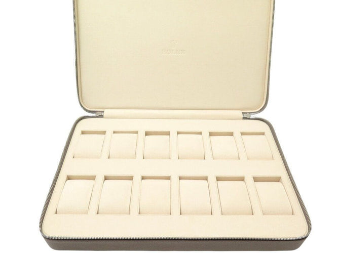Montre rare etui de voyage pour 12 montres ROLEX en cuir + boite  travel case 58 Facettes 267263
