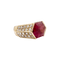 Bague 52 Bague vintage O.J. Perrin or jaune, diamants, tourmaline rose. 58 Facettes 34371