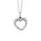 Collier Chaîne en or blanc et pendentif coeur diamants 58 Facettes ARL0760