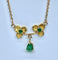 Collier Collier pendentif trilobé en or jaune 18 carats et émeraudes 58 Facettes AB675