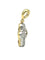 Pendentif Croix 2 Ors 18K Saphir et Diamants