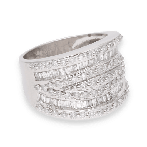 Bague 50 Bague en or gris 18K avec 2,33 Cts de diamants - Vers 2009 - Taille 50 58 Facettes FB09734