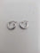 Boucles d'oreilles Créoles petit modèle en or gris 18k 58 Facettes