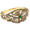 Bracelet Bracelet en or style rétro 1945 avec diamants et émeraude 58 Facettes Q75B