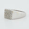 Bague CHEVALIÈRE EN OR BLANC 18 CARATS 58 Facettes REF 11015/11