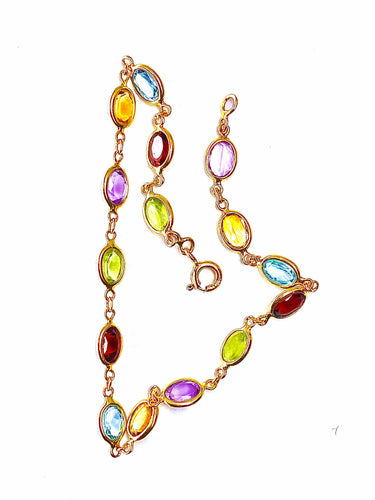 Bracelet Bracelet or jaune et pierres fines 58 Facettes AB351