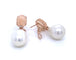 Boucles d'oreilles Boucles d'oreilles Or Rose Peachmoons, Perle, Diamants 58 Facettes