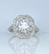 Bague 49 Bague platine Art Déco diamant coussin 1,51 carat 58 Facettes AB605