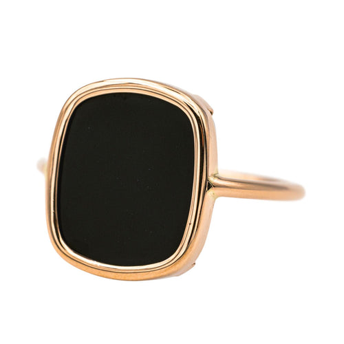Bague 54 Ginette NY Bague Antique Ring Or rose Onyx 58 Facettes 4098656RV