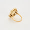 Bague 54 Bague Or Jaune Cabochon d'Opale Blanche 58 Facettes